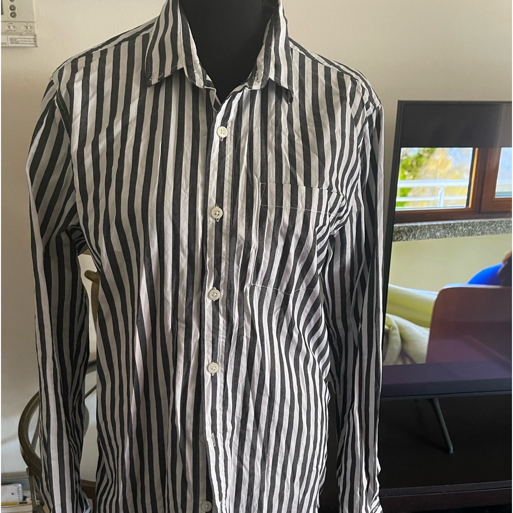 Button Down Shirt Blouse Medium - image 1